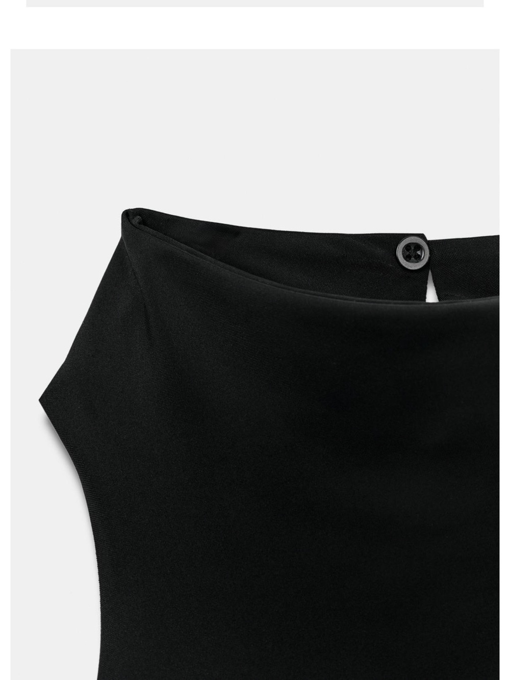 Zara Black Halter Neck Mini Dress with Lace Hem - Picture 7 of 9